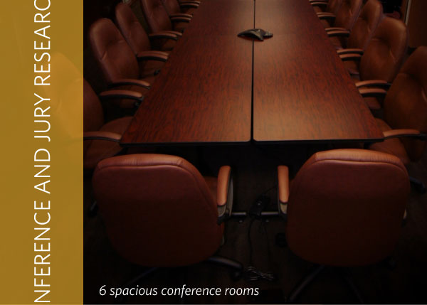 6 spacious conference rooms