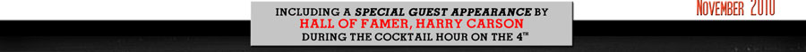 Including a special guest appearance by Hall of Famer Harry Carson during the cocktail hour on the 4th