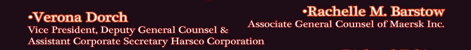 Rachelle M. Barstow, Associate General Counsel of Maersk Inc. and Fern Fleischer Daves, Assistant General Counsel of ITT Corporation