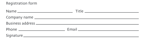 Various Information Fills for Registration Form