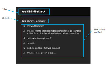 Text Chart - Template 3 - Version w/ Notations
