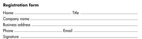 Various Information Fills for Registration Form